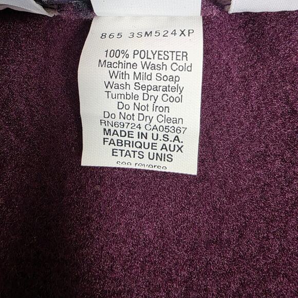 Vintage Columbia Jacket Mens XL Burgundy/Green Aztec Fleece Full Zip Made in USA - Picture 8 of 11